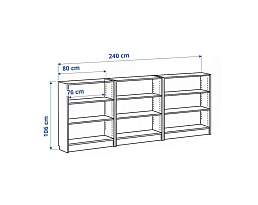 Изображение товара Стеллаж Билли 112 brown ИКЕА (IKEA) на сайте adeta.ru